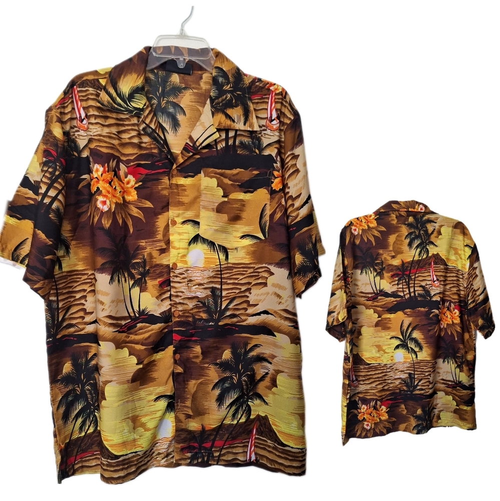 Pacific & Co Mens Button Down Shirt, Size Medium